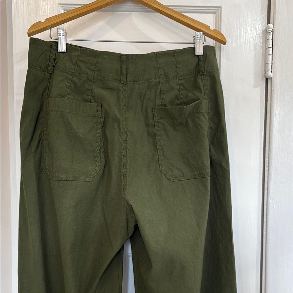 Maeve Olive Green Wide-Leg Pants - Picture 4 of 5